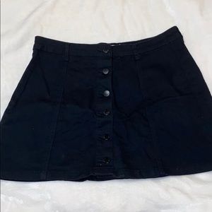 Forever 21 Black Mini Jean Skirt Size 30